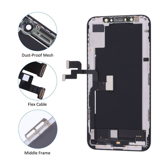 iPhone X Compatible Replacement LCD Screen & Touch Digitizer Assembly – Black