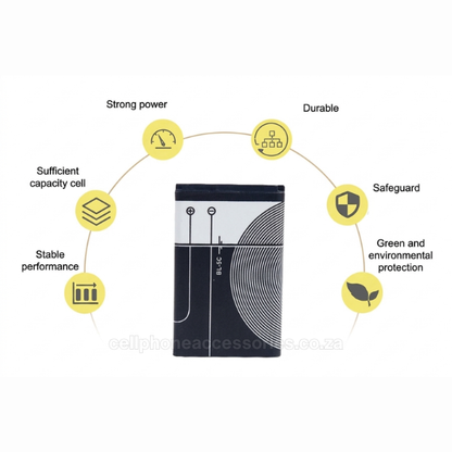 Nokia BL-5C Compatible Replacement Battery