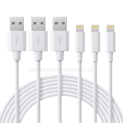 iPhone USB Charging Cable Compatible for iPhone 5, 6, 7, 8 & X - Pack of 3