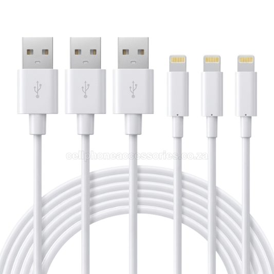 iPhone USB Charging Cable Compatible for iPhone 5, 6, 7, 8 & X - Pack of 3