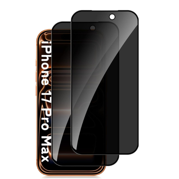 2 Pack iPhone 17 Pro Max Compatible Privacy Tempered Glass Screen Protector