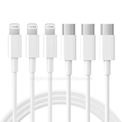 USB-C to Lightning Fast Charging Cable Pack of 3 Compatible for iPhone & iPad
