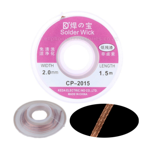 Advanced Desoldering Braid Solder Remover Wick Wire 2mm CP-2015 Pack of 5