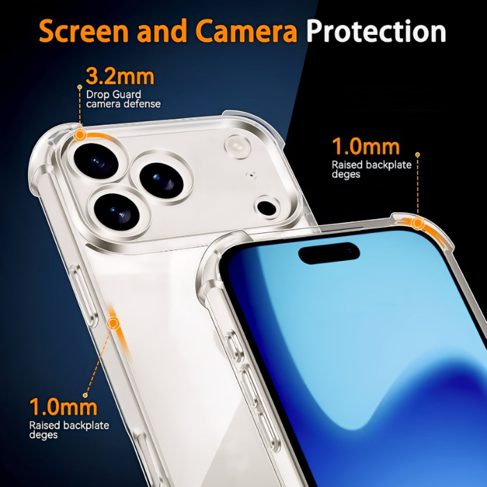 Shockproof TPU Clear Slim Cover Suitable For iPhone 17 Pro