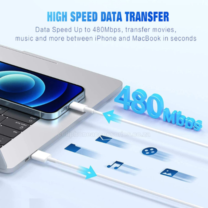 iPhone Lightning USB Fast Charging & Data Sync Cable Pack of 2