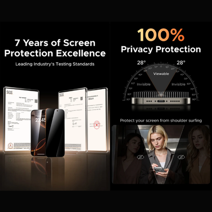 Privacy Tempered Glass Screen Protector Compatible with Selected iPhone 17 Series Models Pack of 2