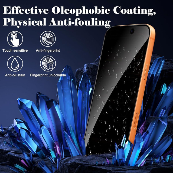 2 Pack iPhone 17 Pro Max Compatible Privacy Tempered Glass Screen Protector