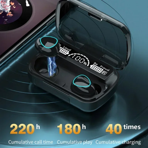 M10 TWS Wireless Bluetooth 5.1 Earbuds with LED Display Power Bank Case